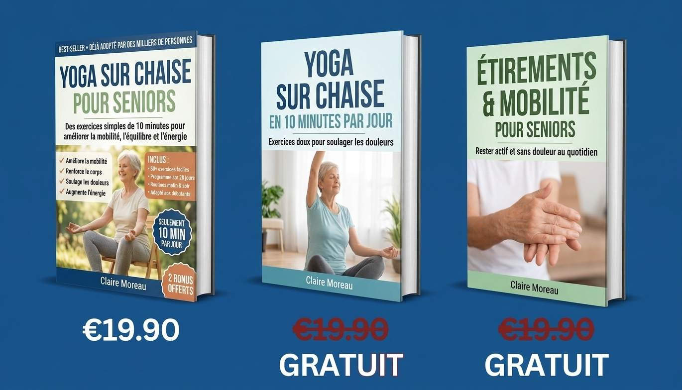 Aperçu du Pack 3 Livres Chair Yoga pour Seniors